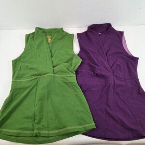 Vintage Lululemon Whisper Tank Bundle Size 8 Green & Purple Made in Canada